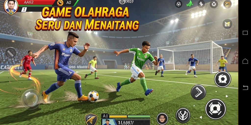 Tampilan gameplay menarik dari AA62 dengan berbagai mode olahraga.