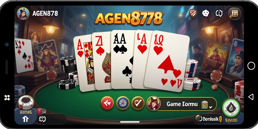 Screenshot AGEN878 menampilkan gameplay domino yang seru dan interaktif.