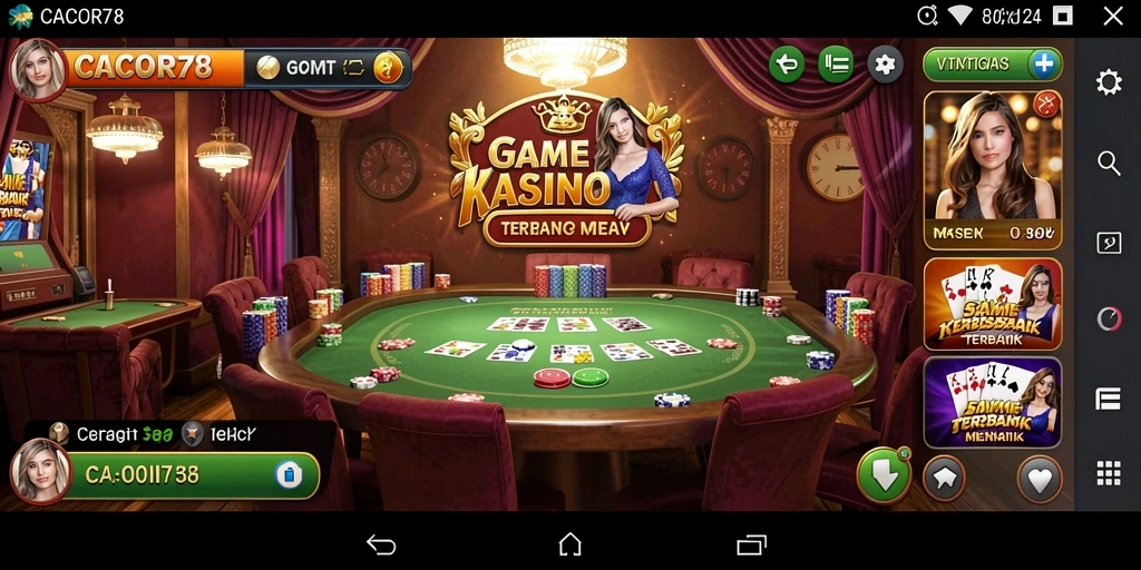 Tampilan gameplay seru dari CACOR78 dengan fitur menarik.