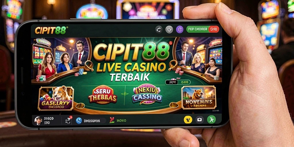 Screenshot CIPIT88 menunjukkan dealer langsung dan permainan kasino yang menarik.