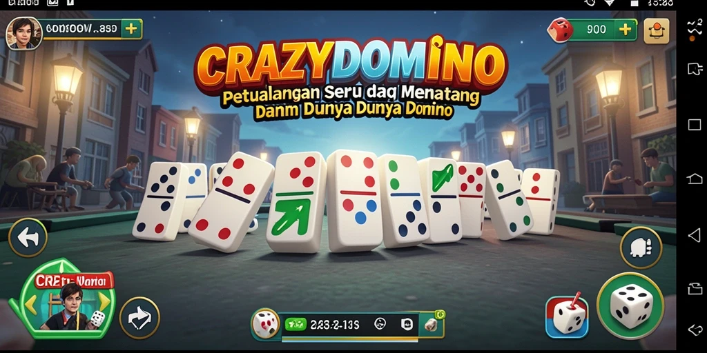 Tampilan gameplay seru dalam <strong>CRAZYDOMINO</strong> yang penuh tantangan petualangan.