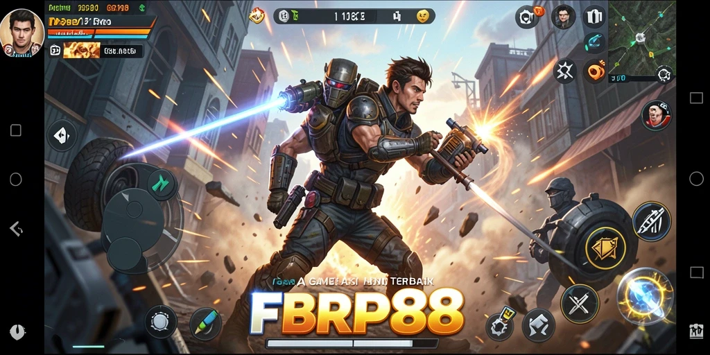 Screenshot utama FBRP88 menampilkan aksi mendebarkan di medan pertempuran.