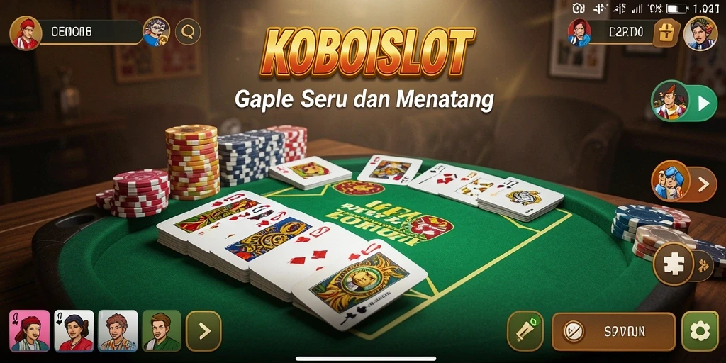 Tampilan gameplay Gaple yang menarik di KOBOISLOT.