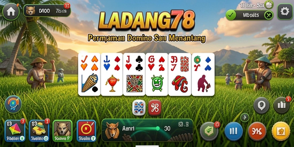 Tampilan gameplay Domino di LADANG78 yang seru dan interaktif.