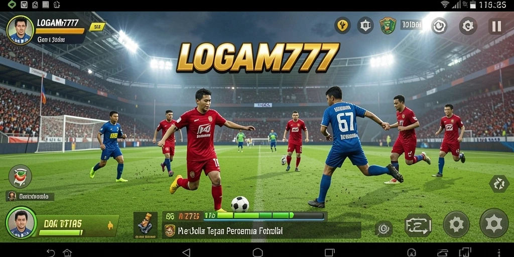 Tampilan gameplay LOGAM777 yang menarik dan penuh aksi sepakbola.