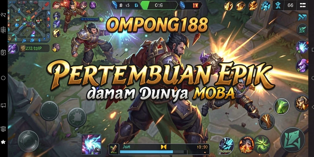 Tampilan gameplay OMPONG188 yang menegangkan di arena pertarungan.