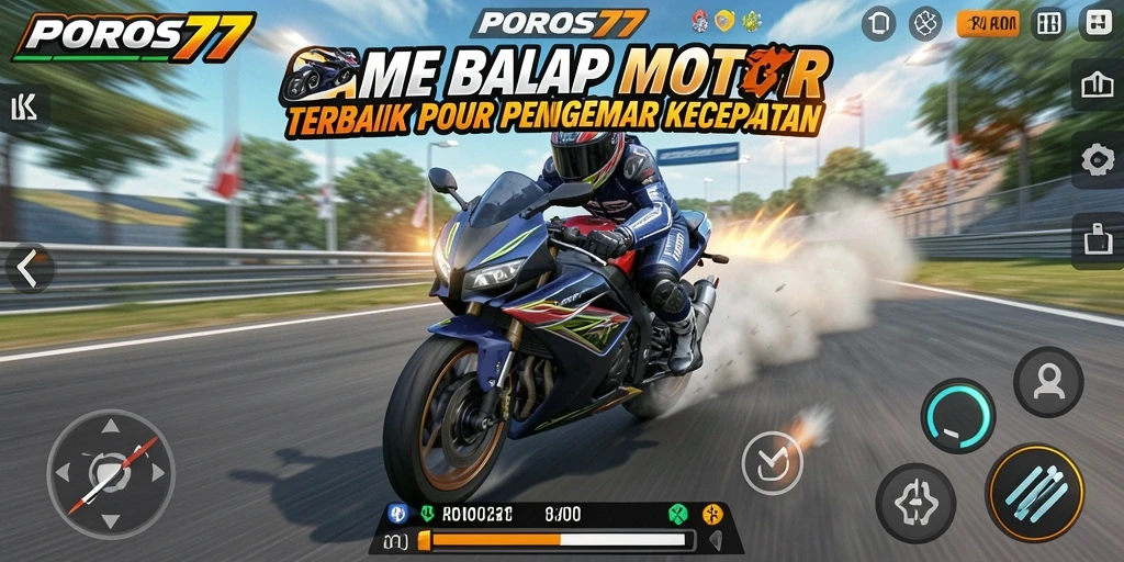 Tampilan menegangkan dari balapan motor di POROS77.