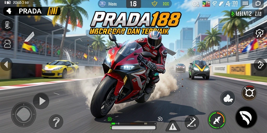 Tampilan epic balapan motor dalam PRADA188 dengan kecepatan tinggi.