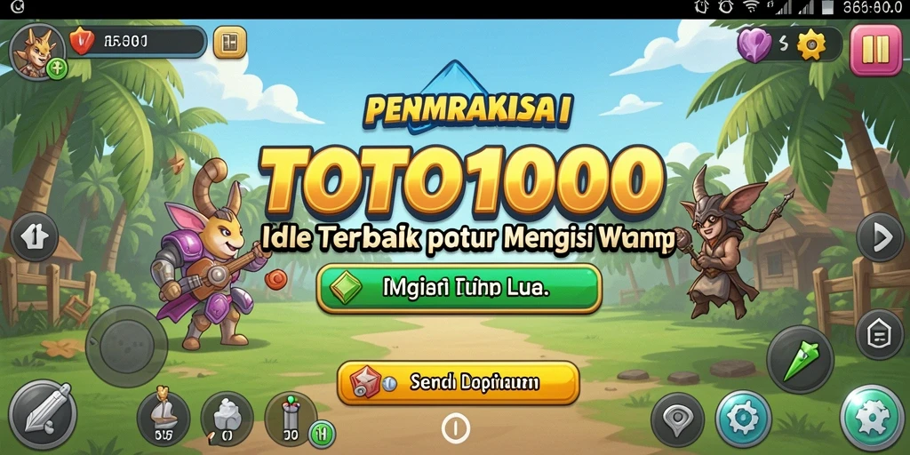 Screenshot gameplay TOTO1000 menampilkan aksi Idle yang menyenangkan.
